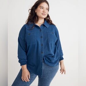 Maxwell Indigo Terry Shirt-Jacket NWOT